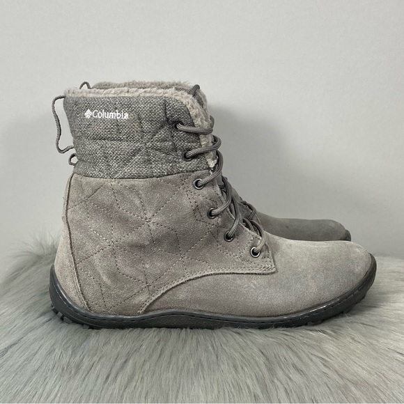 Columbia Powder Summit Wool Women Gray Waterproof Boots - Picture 2 of 8